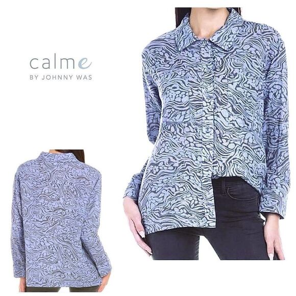 New. Calme blue jacket top. XS. Runs big. Retails $148 - Picture 1 of 9
